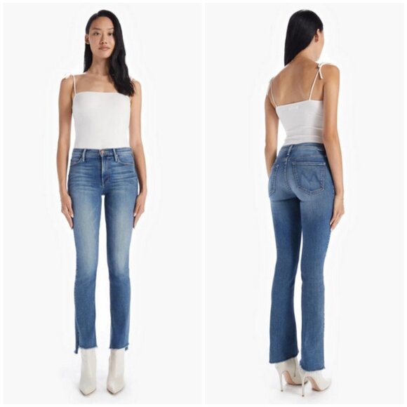 💕MOTHER💕 The Runaway Step Fray Jeans ~ Leaps and Bounds 26 NWOT - Picture 2 of 16